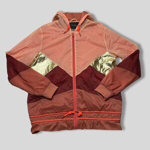 SCOTCH & SODA Maison Windbreaker Jacket Pink Gold Color Block Size 4